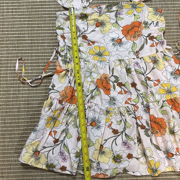 Lottie & Holly Floral Midi Dress with Ruffle Sleeves - Picture 9 of 15